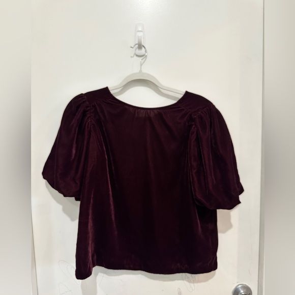 GAP Deep Burgundy Velvet Blouse - Picture 1 of 3